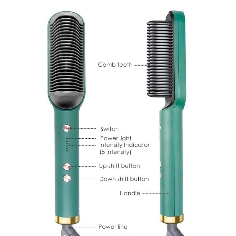 Hair Straightening brush – Electric Hot Brush |Anti-Frizz Hair Straightener